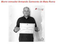 Morre vereador Armando Sarmento de Mata Roma